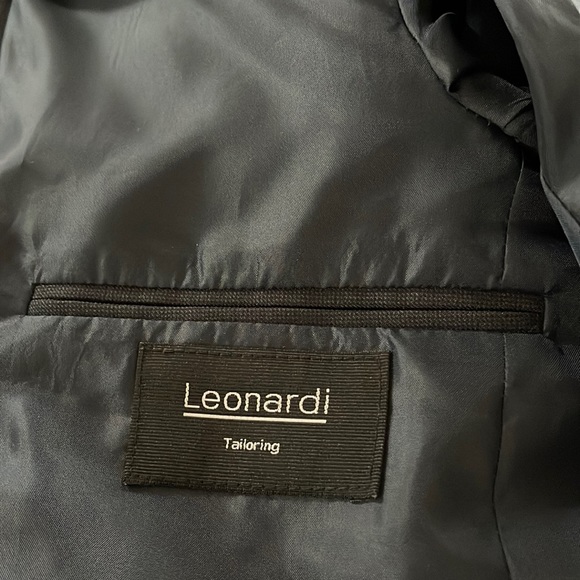 Leonardi Men’s Blazer Sport Coat Jacket Black 3 Buttons Size 38R - Picture 7 of 13
